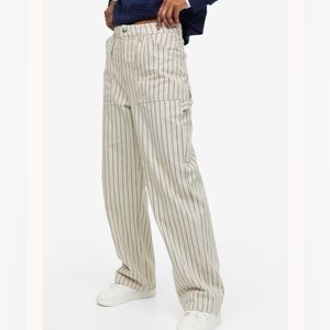 Cargo high waisted striped pants